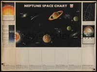3k772 NEPTUNE SPACE CHART 30x40 J. B. Windram special poster 1980s cool images of planets!
