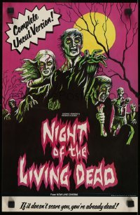 3k774 NIGHT OF THE LIVING DEAD 11x17 special poster R1978 George Romero zombie classic, New Line!