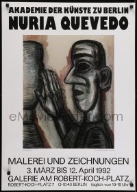 3k645 NURIA QUEVEDO 24x33 German museum/art exhibition 1992 art of a man by Nuria Quevedo!