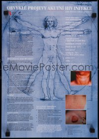 3k490 OBVYKLE PROJEVY AKUTNI HIV INFEKCE 12x17 Czech special poster 2000s Leonardo Da Vinci!