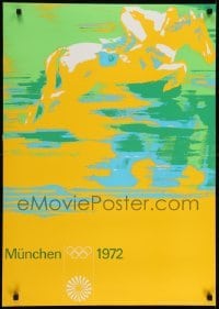 3k778 OLYMPISCHE SPIELE MUNCHEN 1972 24x33 German special poster 1970 horse art by Cranham & Aicher!