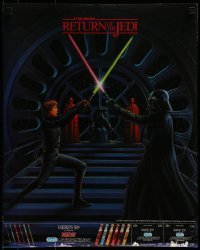 3k125 RETURN OF THE JEDI 2-sided 18x22 special poster 1983 art of Luke vs Vader, Oral-B!