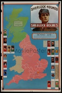3k794 SHERLOCK HOLMES BEYOND 221B 23x35 special poster 1976 cigarette card art and information!