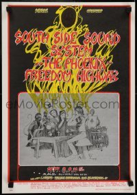 3k362 SOUTHSIDE SOUND SYSTEM/PHOENIX/FREEDOM HIGHWAY 14x21 music poster 1967 Irons, 1st printing!