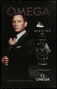 3k309 SPECTRE 21x33 advertising poster 2015 Daniel Craig as James Bond 007 in tuxedo, Omega tie-in