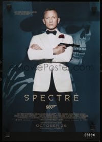 3k990 SPECTRE IMAX advance English mini poster 2015 Daniel Craig is James Bond 007, skull mask!