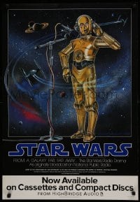 3k138 STAR WARS RADIO DRAMA 22x32 music poster 1993 cool art of C-3PO by Celia Strain!