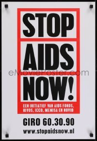 3k515 STOP AIDS NOW 16x24 Dutch special poster 2000s HIV/AIDS education poster, protect yourself!