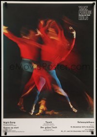 3k261 TANZ FORUM KOLN 24x33 German stage poster 1971 dancers in motion by Ehrenfried Schmidt!