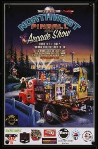 3k804 TENTH NORTHWEST PINBALL & ARCADE SHOW 11x17 special poster 2017 cool art by John Youssi!