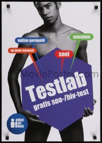 3k524 TESTLAB GRATIS SOA-/HIV-TEST 17x24 Dutch special poster 2000s HIV/AIDS, Test Lab!