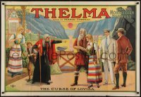 3k199 THELMA THE NORWEGIAN PRINCESS style C 28x41 stage poster 1910s The Curse of Louisa, great art!