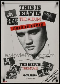 3k395 THIS IS ELVIS 16x23 music poster 1981 rock 'n' roll biography, portrait of The King!