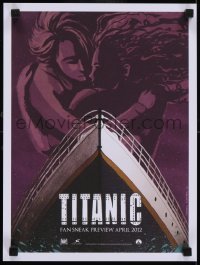 3k992 TITANIC mini poster R2012 Leonardo DiCaprio & Winslet, Cameron, collide with destiny!