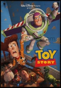 3k805 TOY STORY 19x27 special poster 1995 Disney & Pixar cartoon, images of Buzz, Woody & cast!