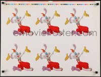 3k026 WHO FRAMED ROGER RABBIT 2-sided printer's test 20x26 special poster 1988 six images of him!