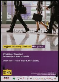3k539 WROC BEZ HIV 19x27 Polish special poster 2000s HIV/AIDS, protect yourself in the airport!