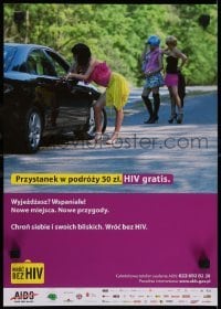 3k538 WROC BEZ HIV 12x17 Polish special poster 2000s HIV/AIDS, protect yourself from prostitutes!