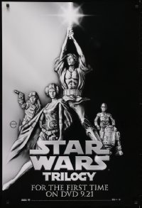 3k139 STAR WARS TRILOGY 27x40 video poster 2004 art from the style A one sheet!