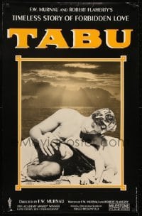 3k837 TABU 22x34 special poster R1991 F.W. Murnau & Robert Flaherty island documentary!