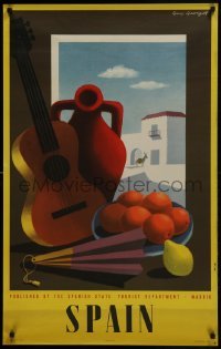 3k094 SPAIN 25x39 Spanish travel poster 1950s art