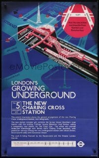 3k101 TRANSPORT FOR LONDON 25x40 English travel poster 1977 Barker artwork, Charring Cross!