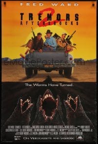 3k841 TREMORS 2: AFTERSHOCKS 27x40 video poster 1996 Fred Ward, wacky image, straight to video!