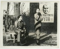 3m122 1984 8.25x10 still 1956 Edmond O'Brien on bench looks at Jan Sterling, George Orwell classic!