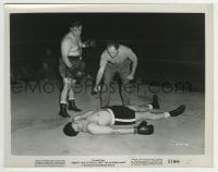 3m132 ABBOTT & COSTELLO MEET THE INVISIBLE MAN 8x10.25 still 1951 Lou KOs oppenent in boxing ring!