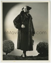 3m162 ANITA LOUISE 8x10.25 still 1936 full-length modeling a coat of deep brown mink by Welbourne!