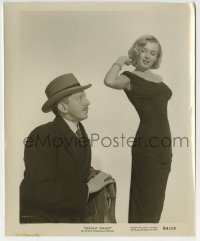 3m179 ASPHALT JUNGLE 8.25x10 still R1954 composite of sexy Marilyn Monroe and Sam Jaffe!