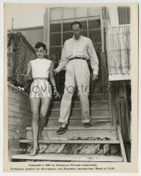 3m187 AUDREY HEPBURN/MEL FERRER 8x10 still 1956 the married couple vacationing at a beach resort!