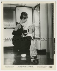 3m237 BREAKFAST AT TIFFANY'S 8x10.25 still 1961 Audrey Hepburn finds shoes in her refrigerator!