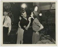 3m238 BREAKFAST FOR TWO candid 8.25x10 still 1937 Barbara Stanwyck getting made up, by Hendrickson!