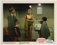 3m073 BUS STOP color 8x10 still 1956 man keeps his daughter from seeing sexy Marilyn Monroe!