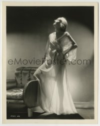 3m267 CAROLE LOMBARD 8x10.25 still 1930s full-length portrait in see-through sheer negligee!