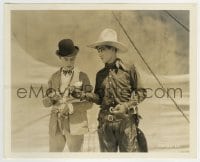 3m284 CIRCUS ACE 8x10 still 1927 close up of cowboy Tom Mix handing cash to guy holding rope!