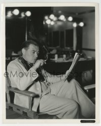3m304 CRACK-UP candid 8.25x10 still 1936 Peter Lorre smoking & reading script between scenes!