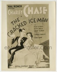 3m303 CRACKED ICE-MAN 8x10.25 still 1934 great Hirschfeld art of Charley Chase used on the 1sh!