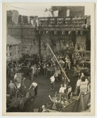 3m312 CRUSADES candid 8x10 key book still 1935 camera crew films castle scene with lots of extras!
