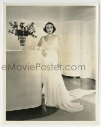 3m340 DOLORES DEL RIO 8x10.25 still 1935 in Grecian inspired gown by Homer Van Pelt, I Live for Love