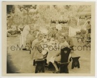 3m356 DOUGLAS FAIRBANKS SR/HAROLD LLOYD deluxe 8x10 still 1920s eating outdoors w/ Paramount stars!