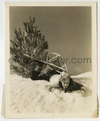 3m373 ELLA LOGAN 8x10.25 still 1937 the talented comedienne wearing snow shoes takes a spill!