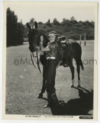 3m378 ESTHER BRODELET 8x10 still 1930s the former Chicago girl in western riding outfit by horse!