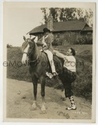 3m397 FOLLOW THRU 8x10 key book still 1930 Eugene Pallette wants to join Thelma Todd on her horse!