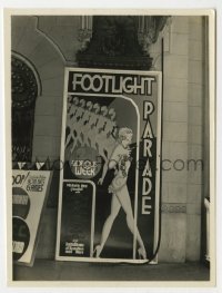 3m014 FOOTLIGHT PARADE 3.25x4.25 photo 1936 cool theater display with deco art of sexy showgirls!