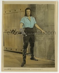 3m081 FOREVER AMBER color 8x10.25 still 1947 best portrait of Cornel Wilde as Bruce Carlton w/sword!