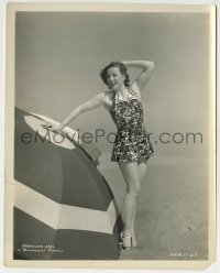 3m411 FRANCISKA GAAL 8x10.25 still 1930s the pretty Hungarian actress on beach in swimsuit!