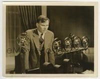 3m422 GABRIEL OVER THE WHITE HOUSE 8x10.25 still 1933 President Walter Huston by many microphones!