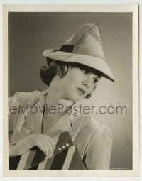 3m426 GENE PRICE 8x10 still 1938 great head & shoudlers portrait in cool hat from Swiss Miss!